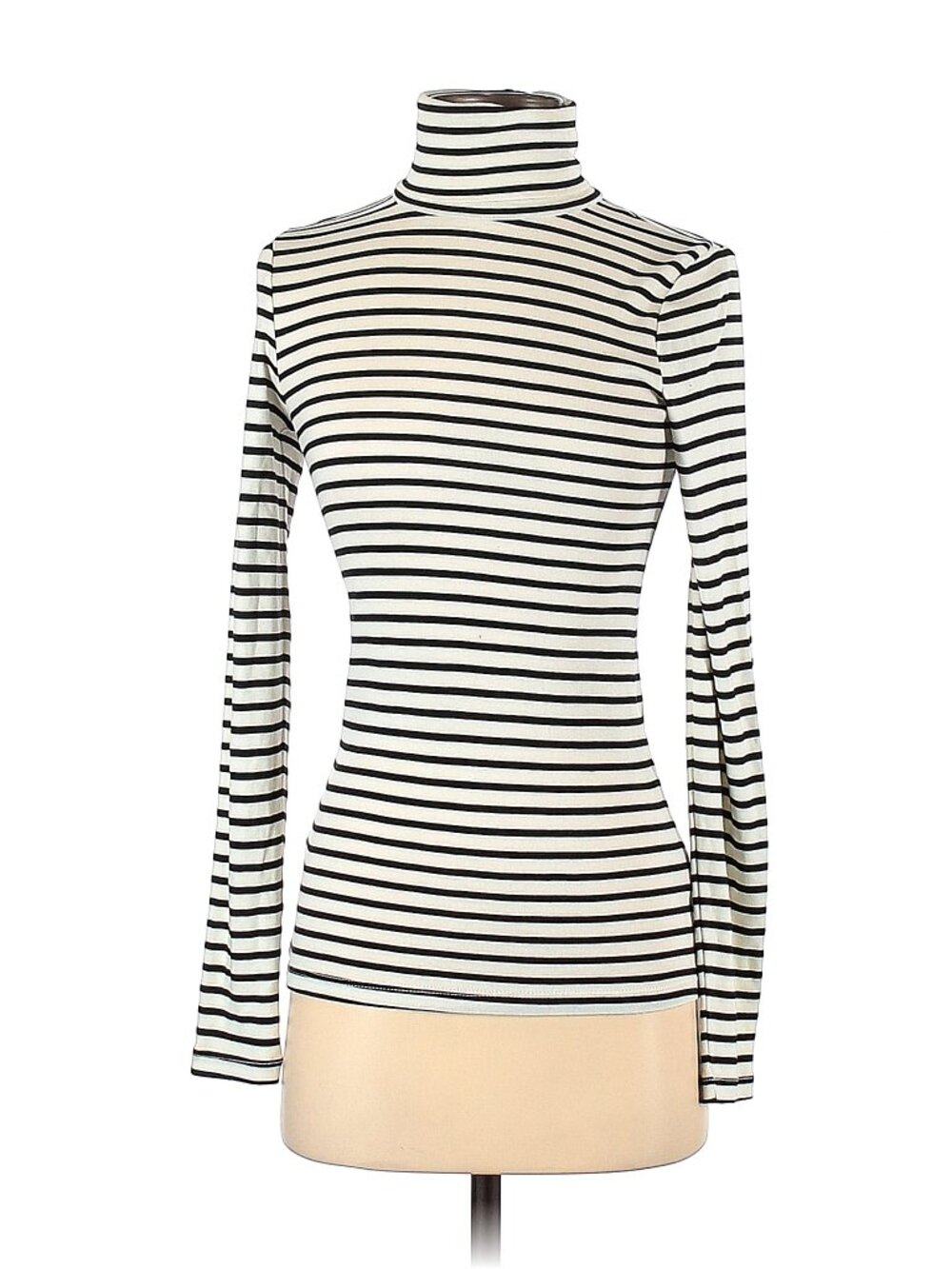 Splendid XS black and white striped turtleneck